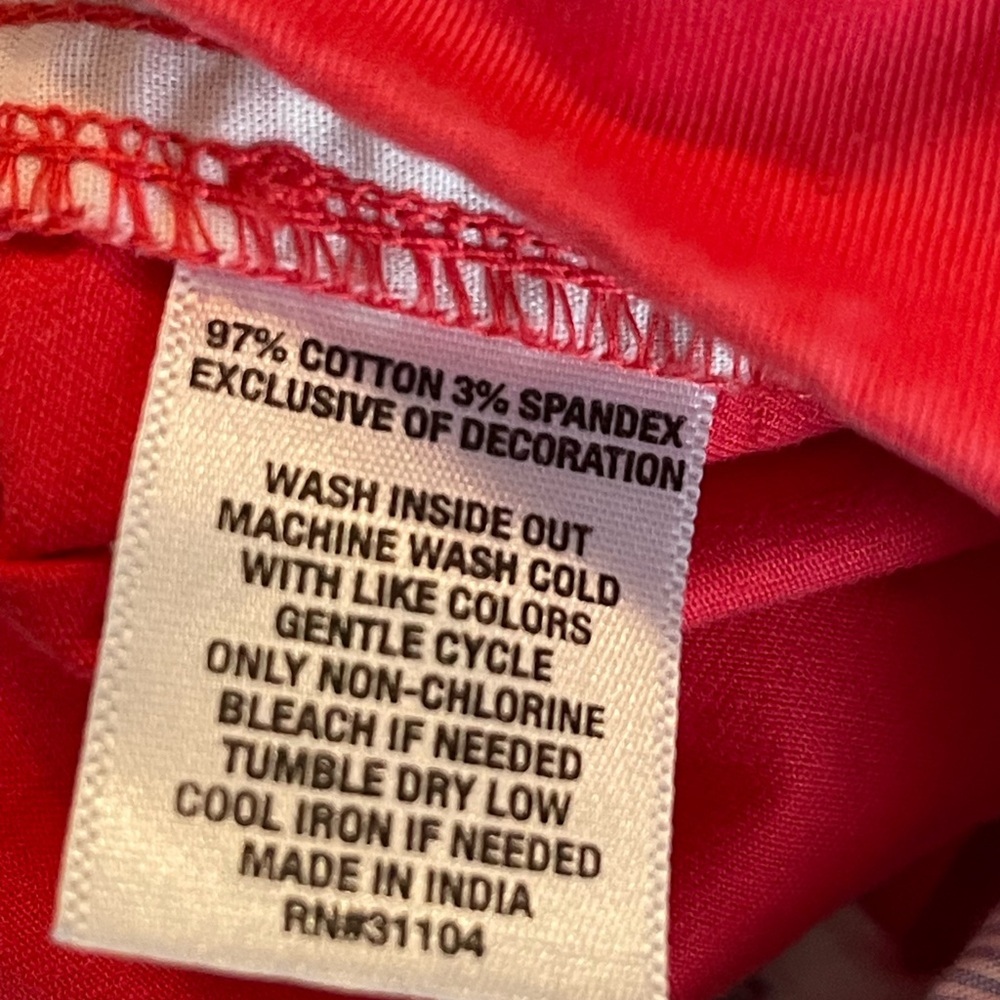 Crown & Ivy Caroline Women's Shorts size plus 16W coral red pink color - Picture 4 of 5